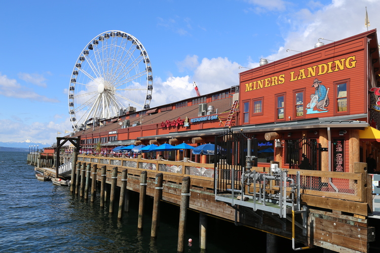 Miner's Landing and the Seattle Wheel&nbsp;