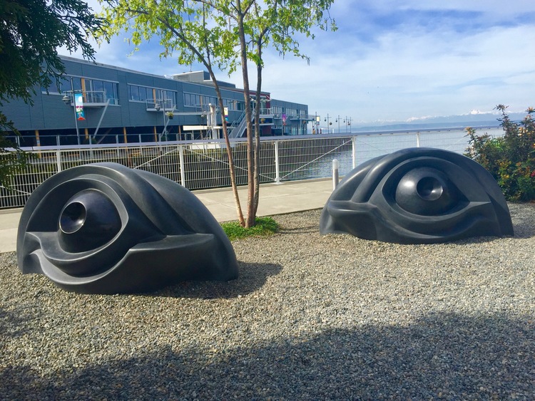 Sculptures that double as benches in the Olympic Sculpture Park