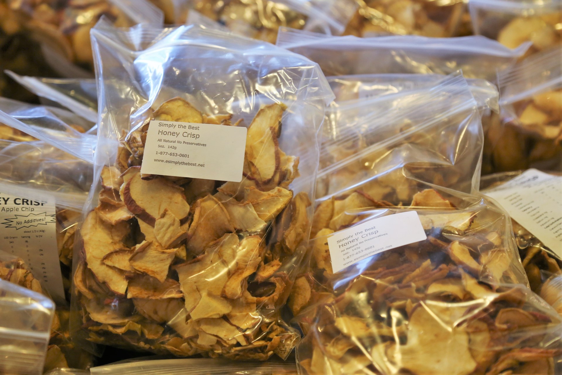 No sugar added Apple Chips from Simply the Best Dried Fruit