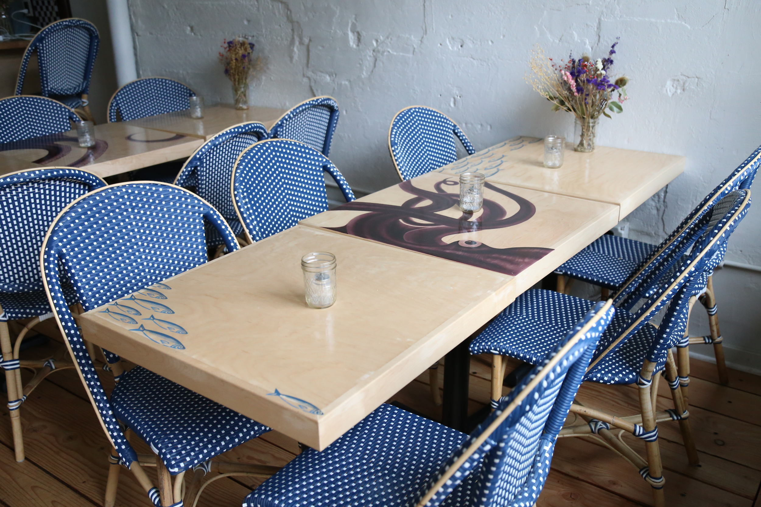 Don't miss the cans of seafood at JarrBar.