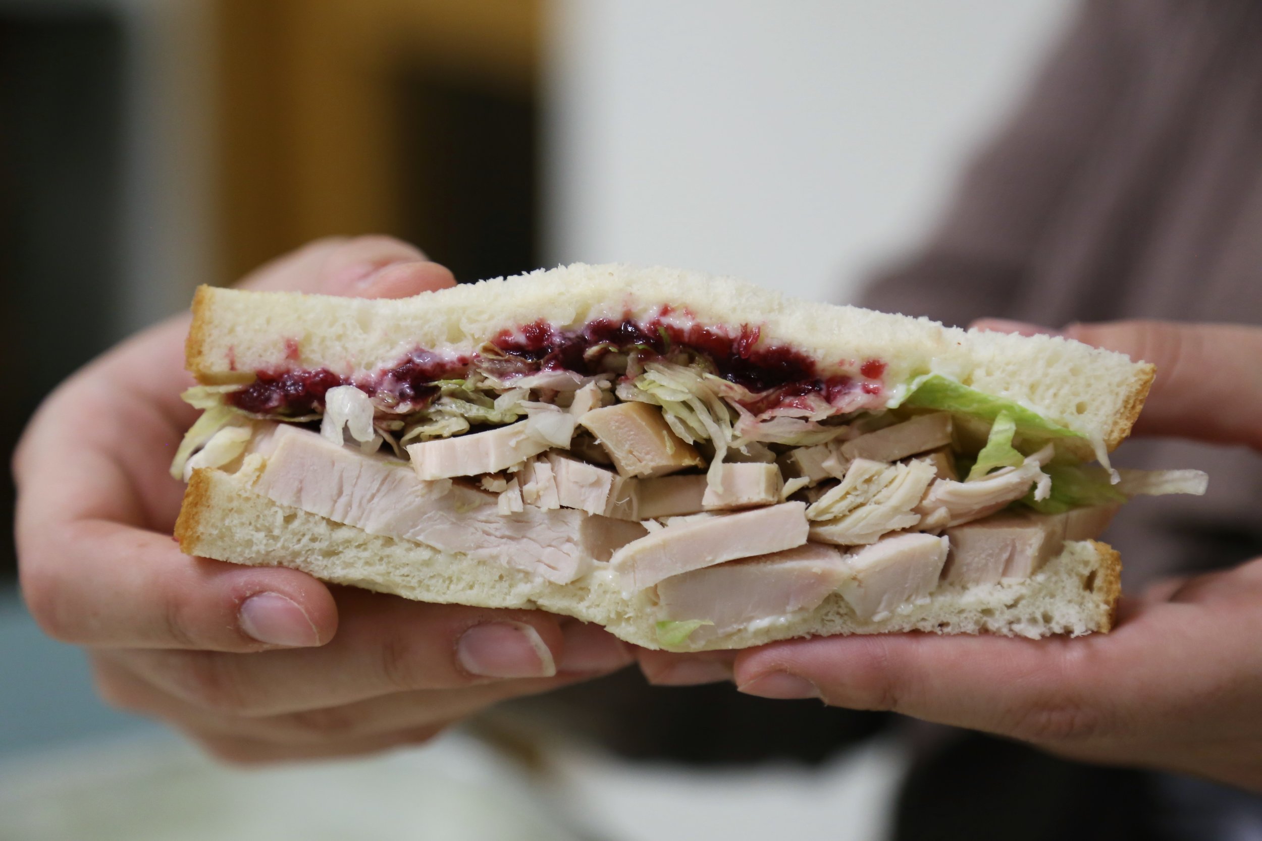 The incredible turkey sandwich with cranberry